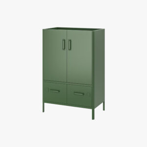Metal Storage Cabinet with 2 Drawers and 2 Doors